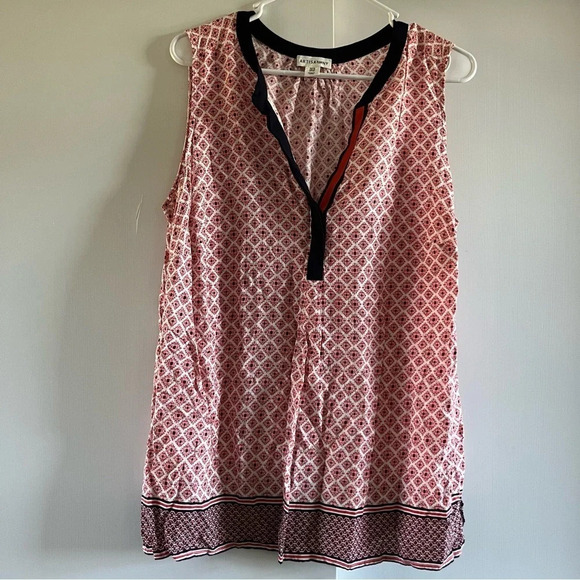 ☀️ARTISAN NY Rayon Breezy Flowy Sleeveless Printed Tank Top - Picture 1 of 7